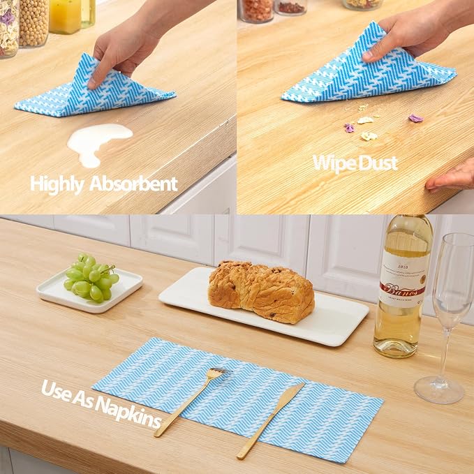 Disposable Dish Cloths, Machine Washable J Cloth, Heavy Duty Handy Cleaning - Image 7