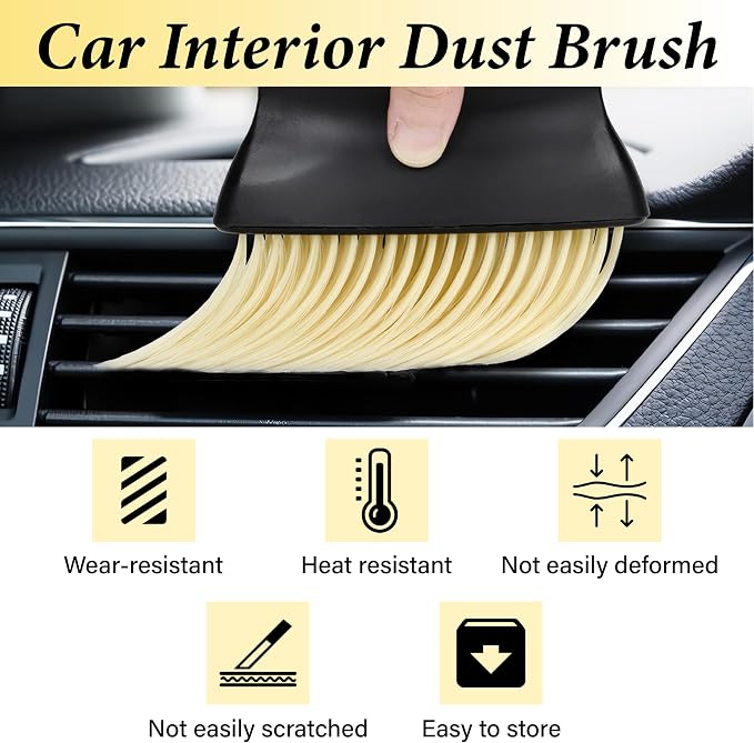Car Interior Brush, Automotive Interior Dusting Brush, Car Interior Cleaning - Image 3
