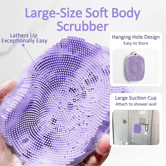 Soft Silicone Body Scrubber, Gentle Like a Hand Exfoliating Your Skin and Build - Image 2