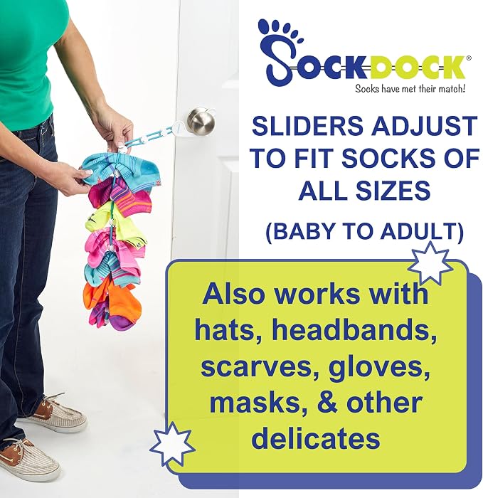Sock Laundry Solution for Washing Drying & Storing Socks in Pairs, Clip & Hold - Image 6