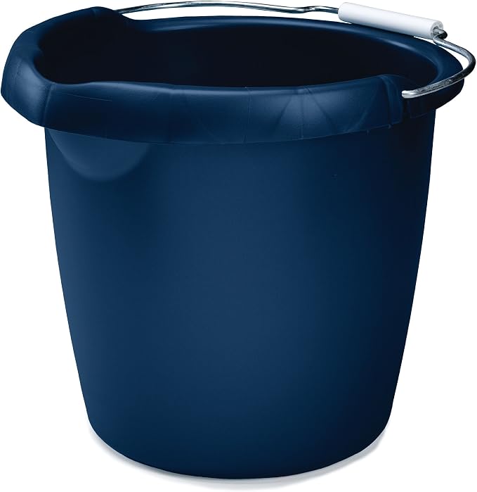 Rubbermaid Commercial Products 15QT Round Bucket, Comfortable/Durable Pour by Rubbermaid