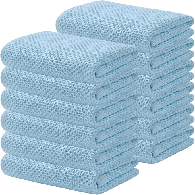 Kitinjoy 100% Cotton Waffle Weave Kitchen Hand Towels by Kitinjoy