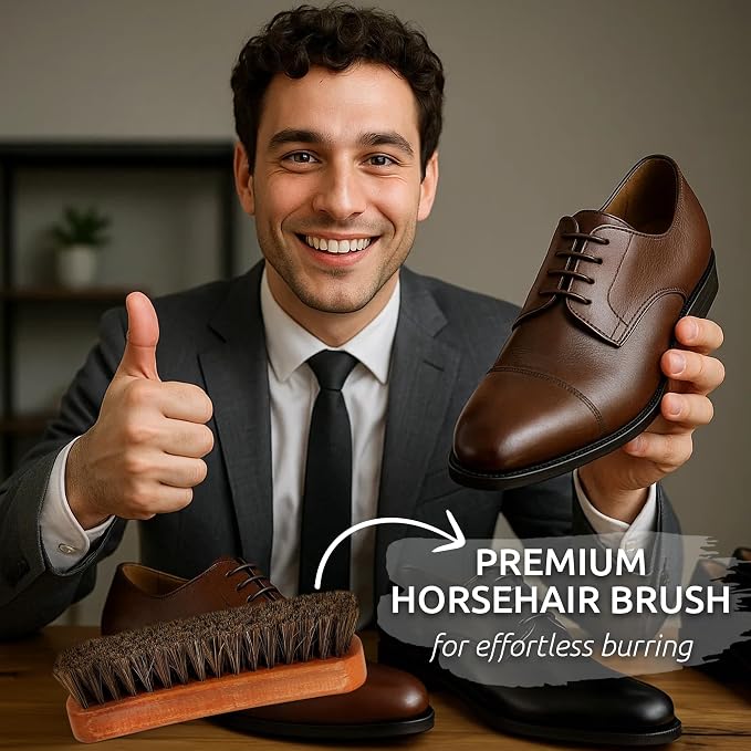 6.7" Horsehair Shoe Shine Brush - Image 8
