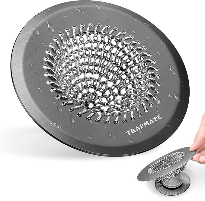 TRAPMATE Shower Hair Drain Catcher, Easy Clean Bathtub Drain Hair Catcher by TRAPMATE