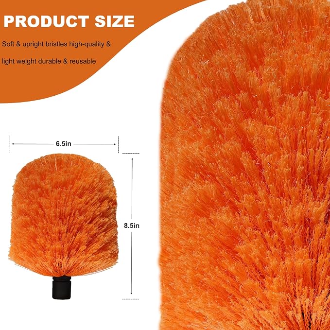 1 Pack Big Cobweb Duster Head Twist-On Spider Web Fuster - Image 2