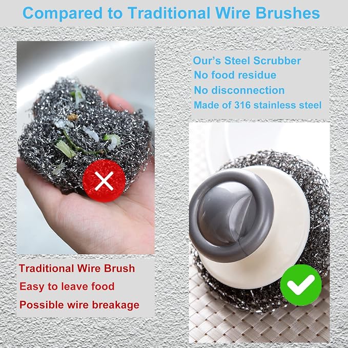 Onewly 24Pack Steel Wool Scrubber - Image 3