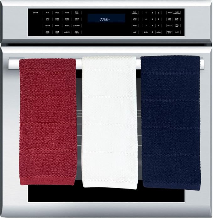 Patriotic Red White Navy Blue Kitchen Hand Dish Towels Oversized 28"x18" - Image 3