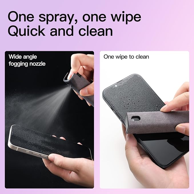 Screen Cleaner Kit 3 Pcs, Two in One Screen Cleaner Spray and Wipe, Touchscreen - Image 4