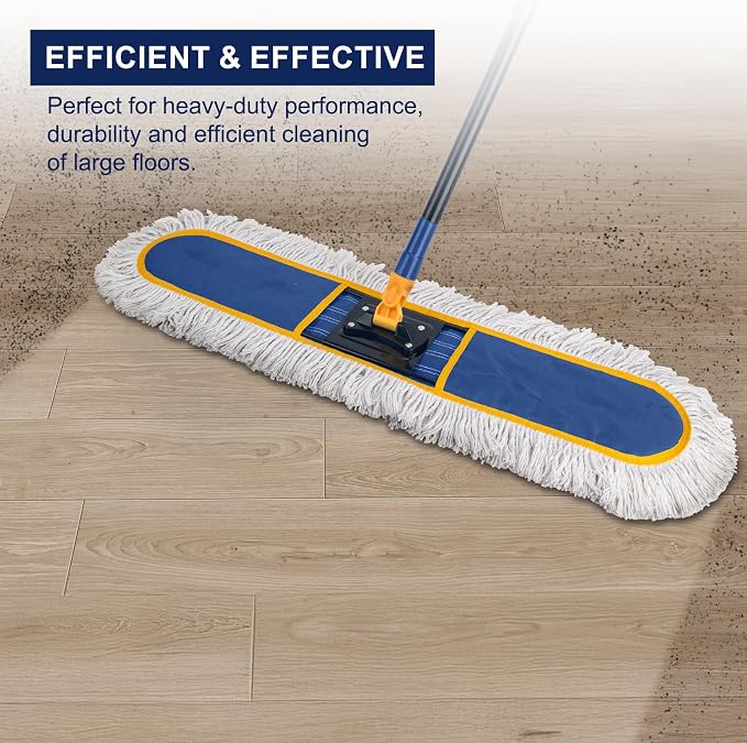 36" Commercial Dust Mop Replacement Heads, 2 Pack Reusable Industrial Dust Mop - Image 2