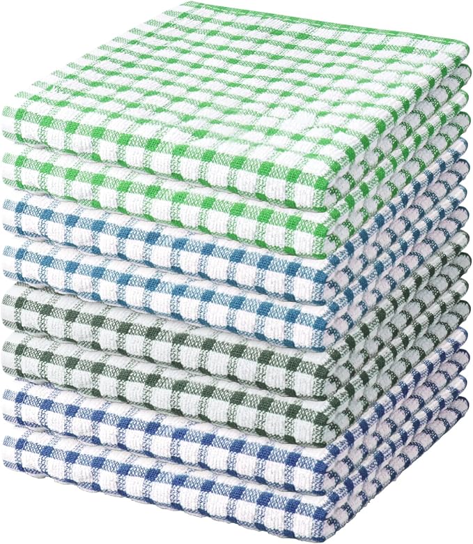 Nialnant 8 Pcs Kitchen Dish Rags, 100% Cotton Soft Absorbent Quick Drying Dish by Nialnant