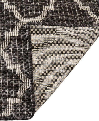 Unique Loom Outdoor Trellis Collection Area Rug - Trellis (Rectangular 2' 0" x 3' 1", Black/ Ivory)