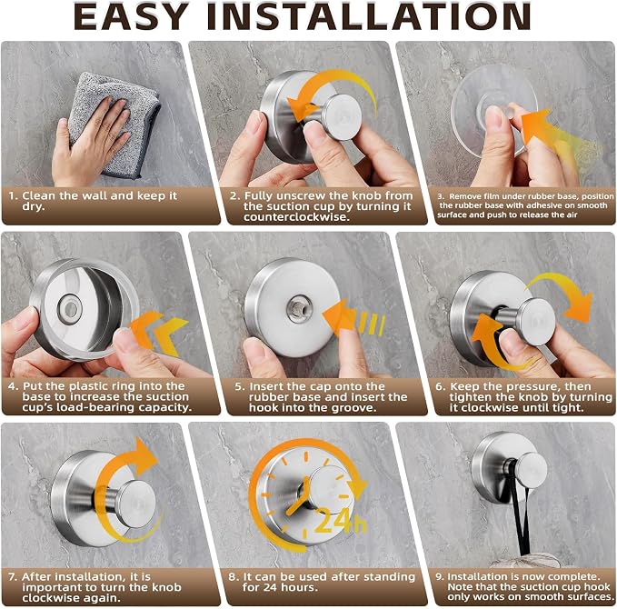 Reusable Heavy Duty Suction Cup Hooks - Image 5
