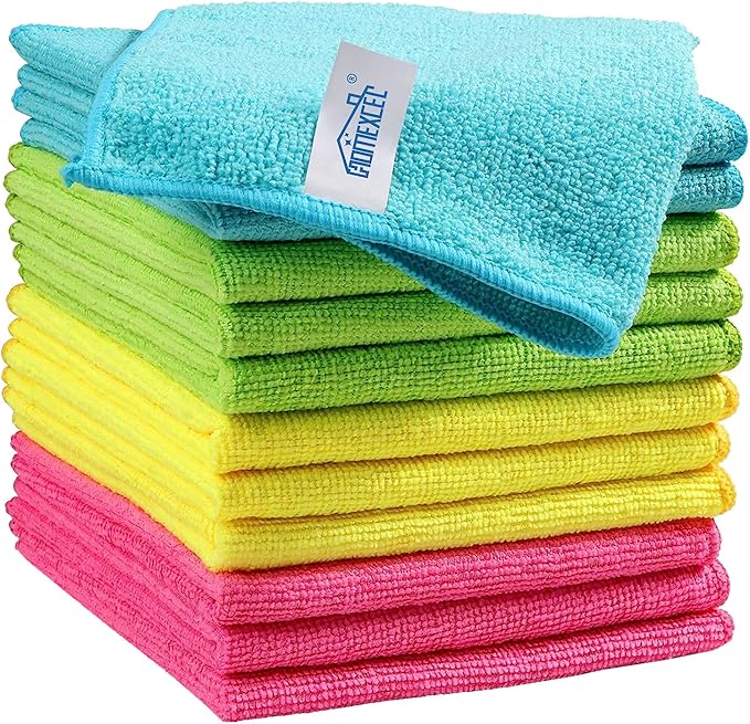 HOMEXCEL Microfiber Cleaning Cloth, 12 Pack Cleaning Rags, Cleaning Towels by HOMEXCEL