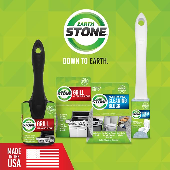 EarthStone Grill Cleaning Block Kit, Bristle Free Grill Scraper, 3 Grill - Image 7