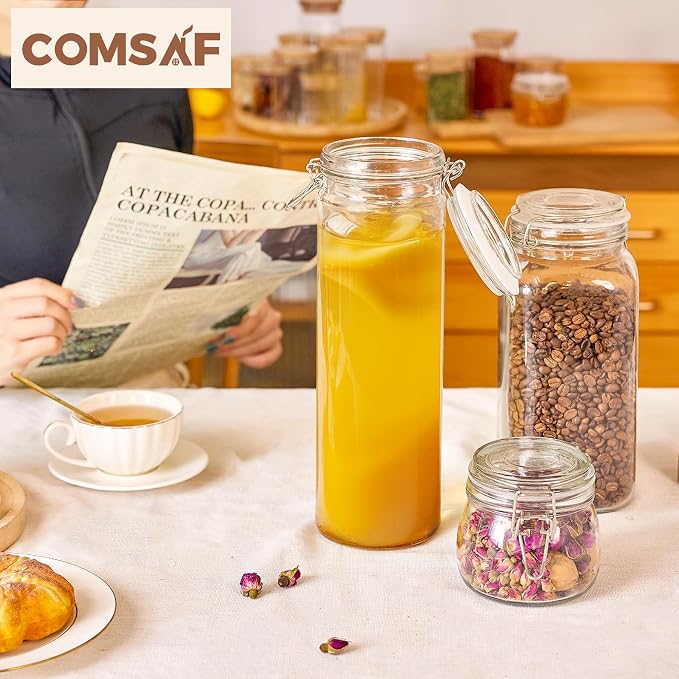 ComSaf 60oz Airtight Glass Jars Set of 3 - Image 5