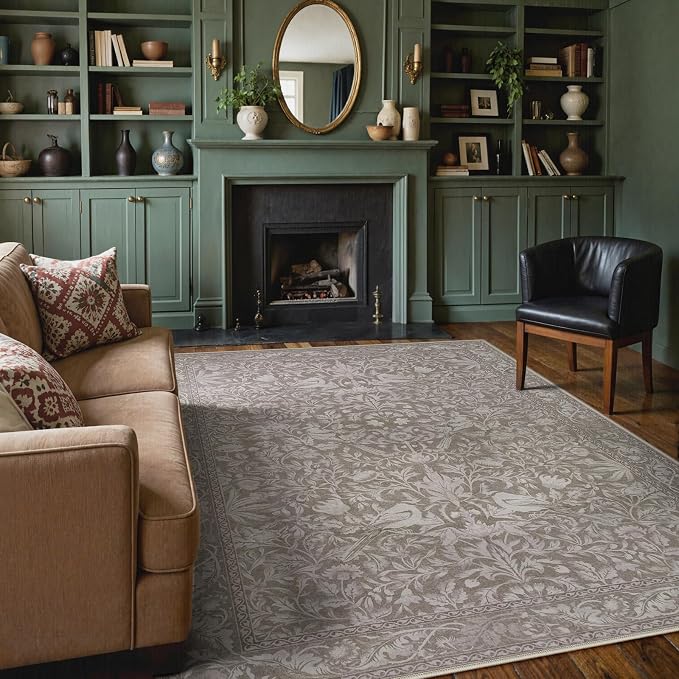 Lahome Bird Washable Area Rugs 5x7, Soft 5x7 Rug by Lahome