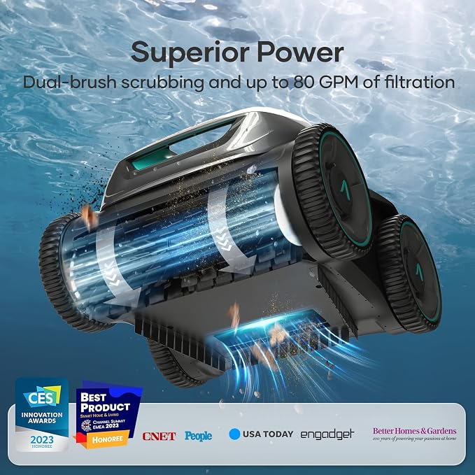 AIPER Cordless Robotic Pool Cleaner, WavePath Navigation, Wall-Climbing - Image 3