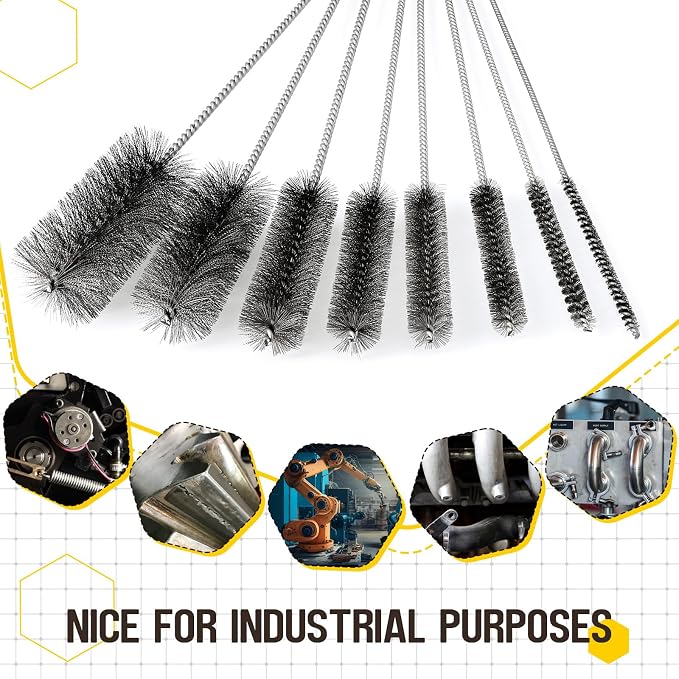 Baderke 16 Inch Long Pipe Cleaning Brush Stainless Steel Bristles Pipe Cleaning - Image 5