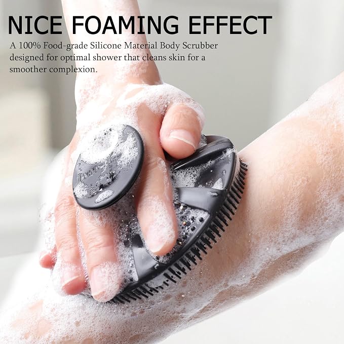 INNERNEED Food-Grade Soft Silicone Body Scrubber Shower Brush Handheld - Image 8