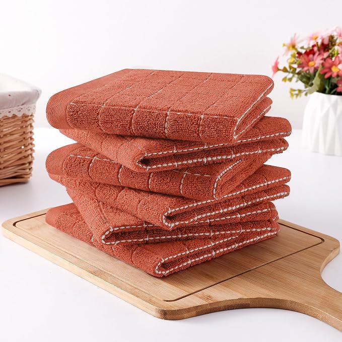 Homaxy 100% Cotton Terry Kitchen Dish Cloths, Ultra Soft and Absorbent Dish - Image 8