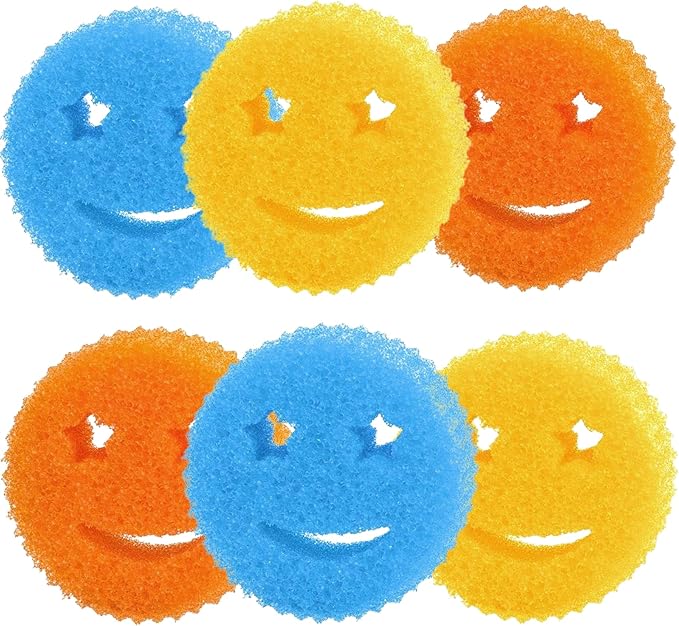 HELIME Scrub Sponges Dish Scrubber, Non-Scratch Multi-Functional Color Sponge by HELIME