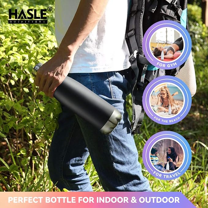 HASLE OUTFITTERS 17oz Stainless Steel Water Bottles, Vacuum Insulated Water - Image 6