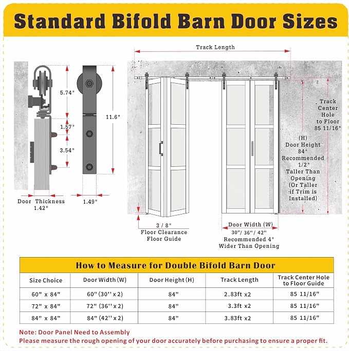 Bifold Closet Doors, 3 Lites Frosted Glass Bifold Door - Image 2