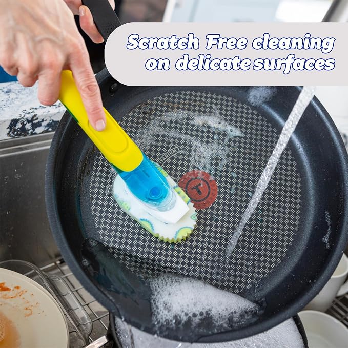 Scrub Daddy Dish Daddy Dish Wand & Connector Head, Soap Dispensing Dish Brush - Image 4