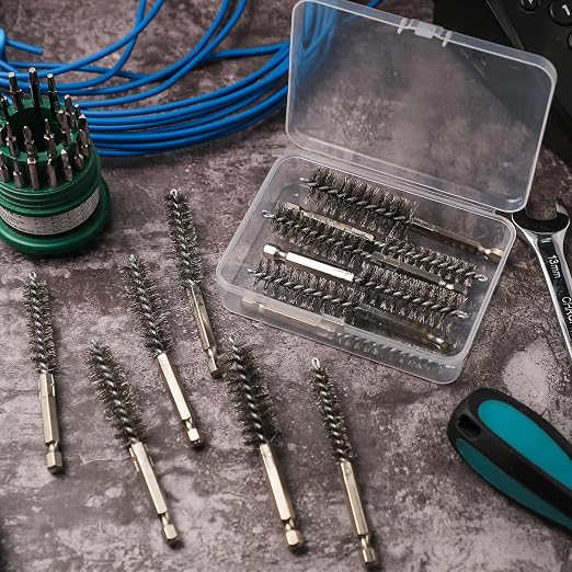 Patelai 12 Pcs Stainless Steel Wire Bore Brush Different Size Twisted Cleaning - Image 6
