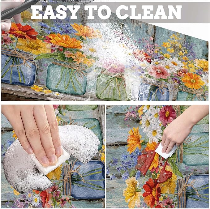 MCALK Floral Vases Dish Drying Mat - Image 4