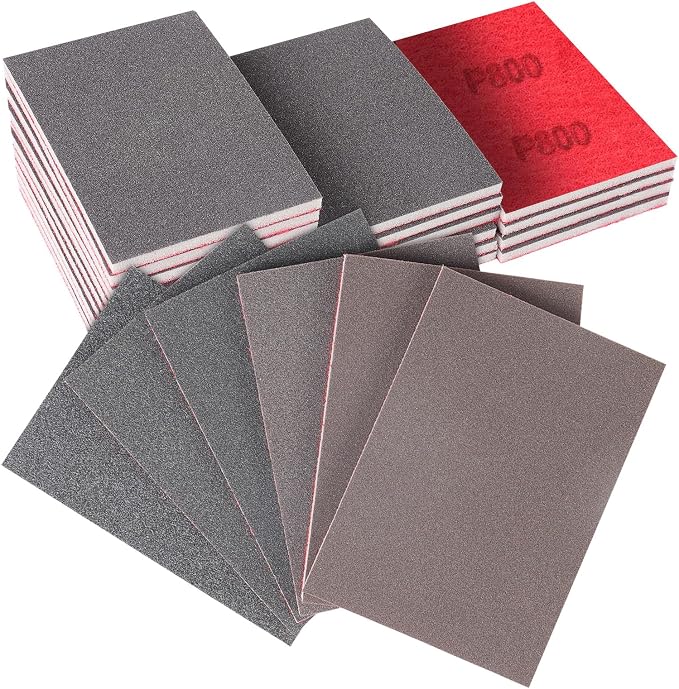 12-Pack 3x4 Inch Sanding Sponge Set by KQCXIKUSA