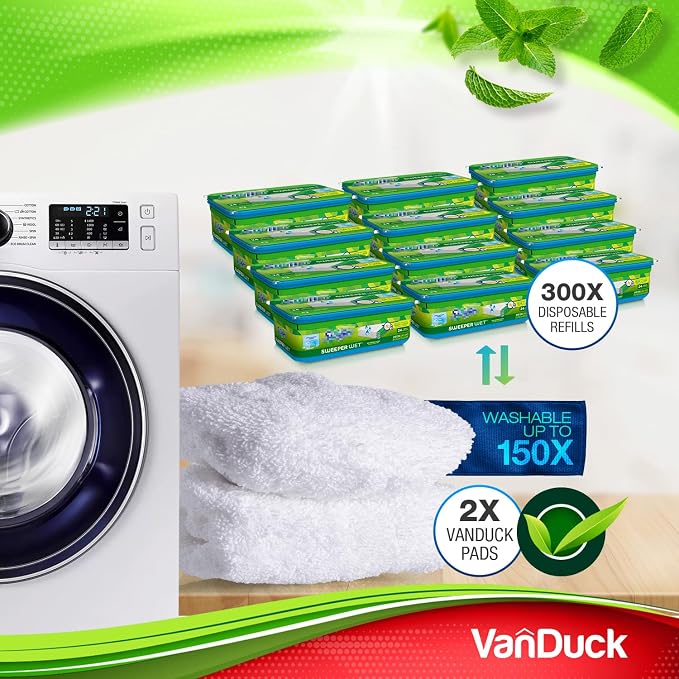 VanDuck Reusable 100% Cotton Mop Pads, Terry Cloth Mop Covers Washable - Image 5