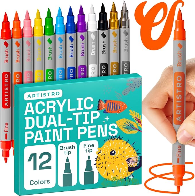 ARTISTRO 12 Acrylic Paint Markers by ARTISTRO