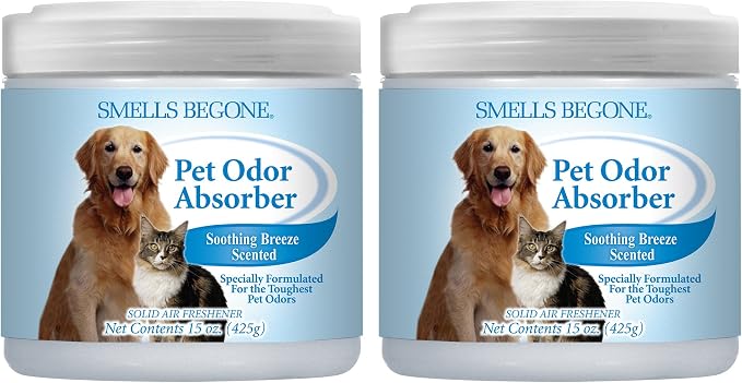 SMELLS BEGONE Air Freshener Pet Odor Absorber Gel - 15 oz by SMELLSBEGONE