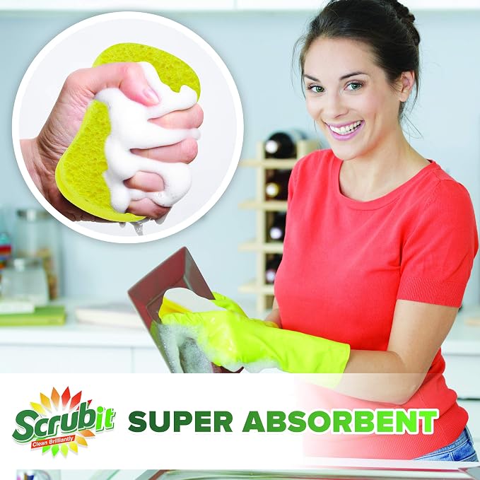 Scrub Sponge by Scrubit –Multipurpose Cellulose Cleaning Sponges - Image 5