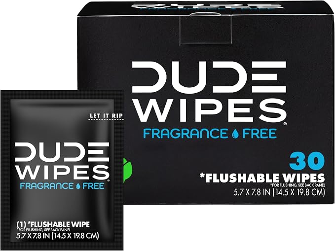 DUDE Wipes On-The-Go Unscented Travel Wipes by DudeWipes