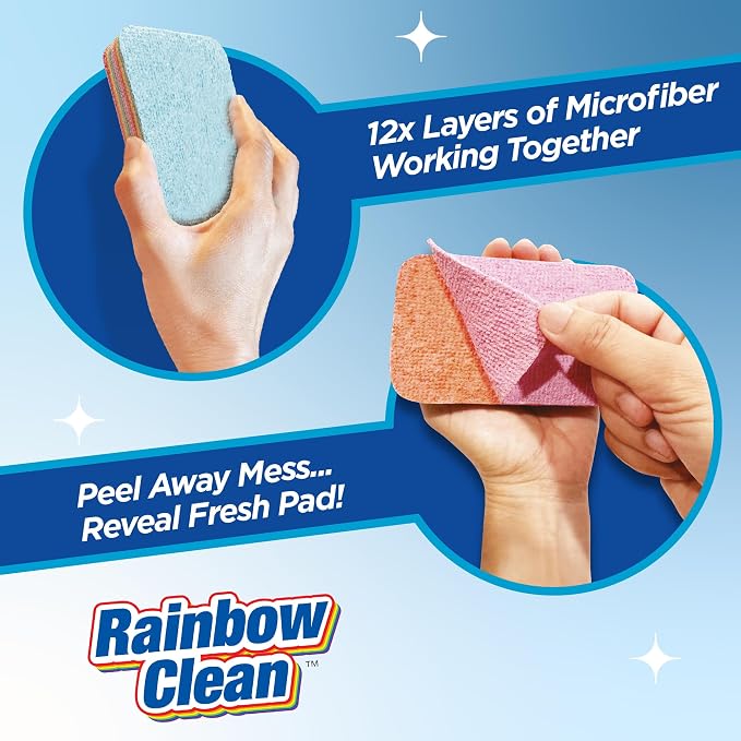 Multilayered Microfiber Cleaning Pads – 2 Pack of Ultra-Absorbent, Reusable - Image 2