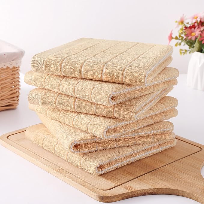 Homaxy 100% Cotton Terry Kitchen Dish Cloths, Ultra Soft and Absorbent Dish - Image 8