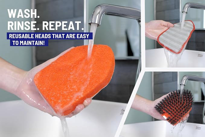 Shower Scrubber 3 in 1 Extendable Long Handle 58" Cleaning Brush - Image 7