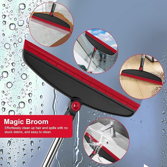 Broom with Dustpan Combo Set and Silicone Air Broom Kit - Image 9