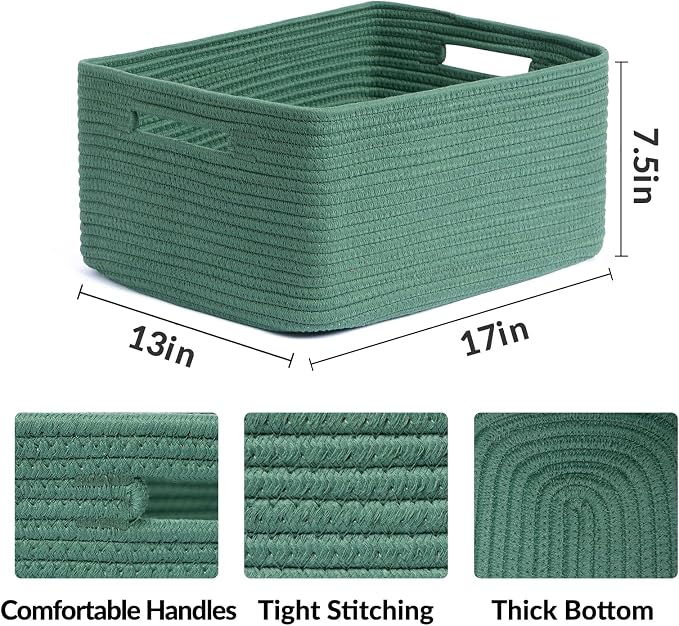Large Storage Baskets for Shelves, Closet Organizers Bins for Clothes Blanket - Image 2