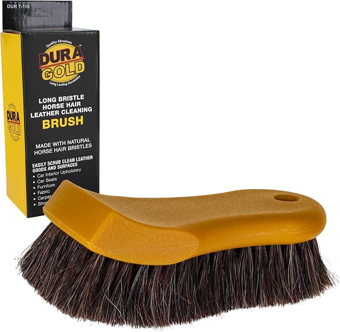 Dura-Gold Long Bristle Horse Hair Leather Cleaning Brush by Dura-Gold