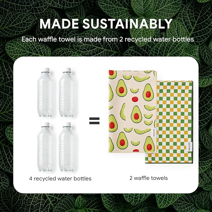 RECYCO Waffle Kitchen Towel Set of 2 - Image 6