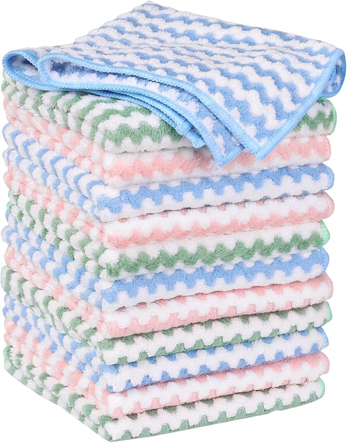 uxcell Microfiber Cleaning Cloth, 12 Pack Kitchen Towels by uxcell