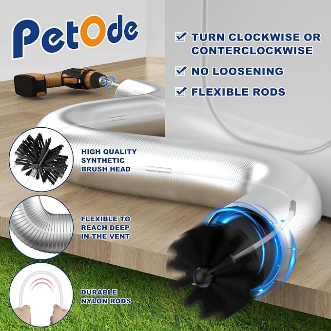 32 Feet Dryer Vent Cleaner Kit, Enhanced Flexible Quick Snap Brush - Image 4
