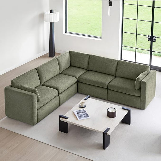 CHITA Oversized Modular Sectional Sofa Set, FSC Certified Extra Large 5 Seat V by CHITALIVING