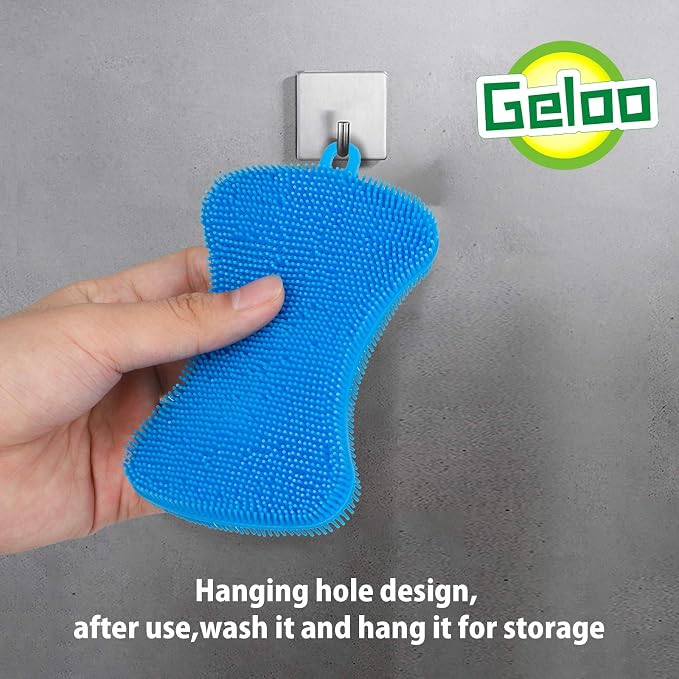 Geloo.Silicone Sponge Dish Brush, Double Sided Cleaning Brush - Image 7