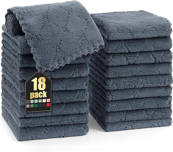 Homaxy 18 Pack Kitchen Dish Cloths, Super Soft and Absorbent Coral Velvet Dish by Homaxy