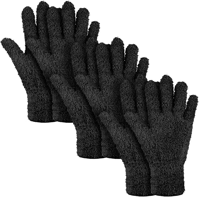 Patelai 3 Pairs Microfiber Plant Dusting Gloves Leaf Cleaning Gloves by Patelai