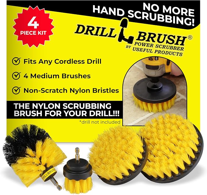 Nylon Drill Brush Attachment Set by Drillbrush